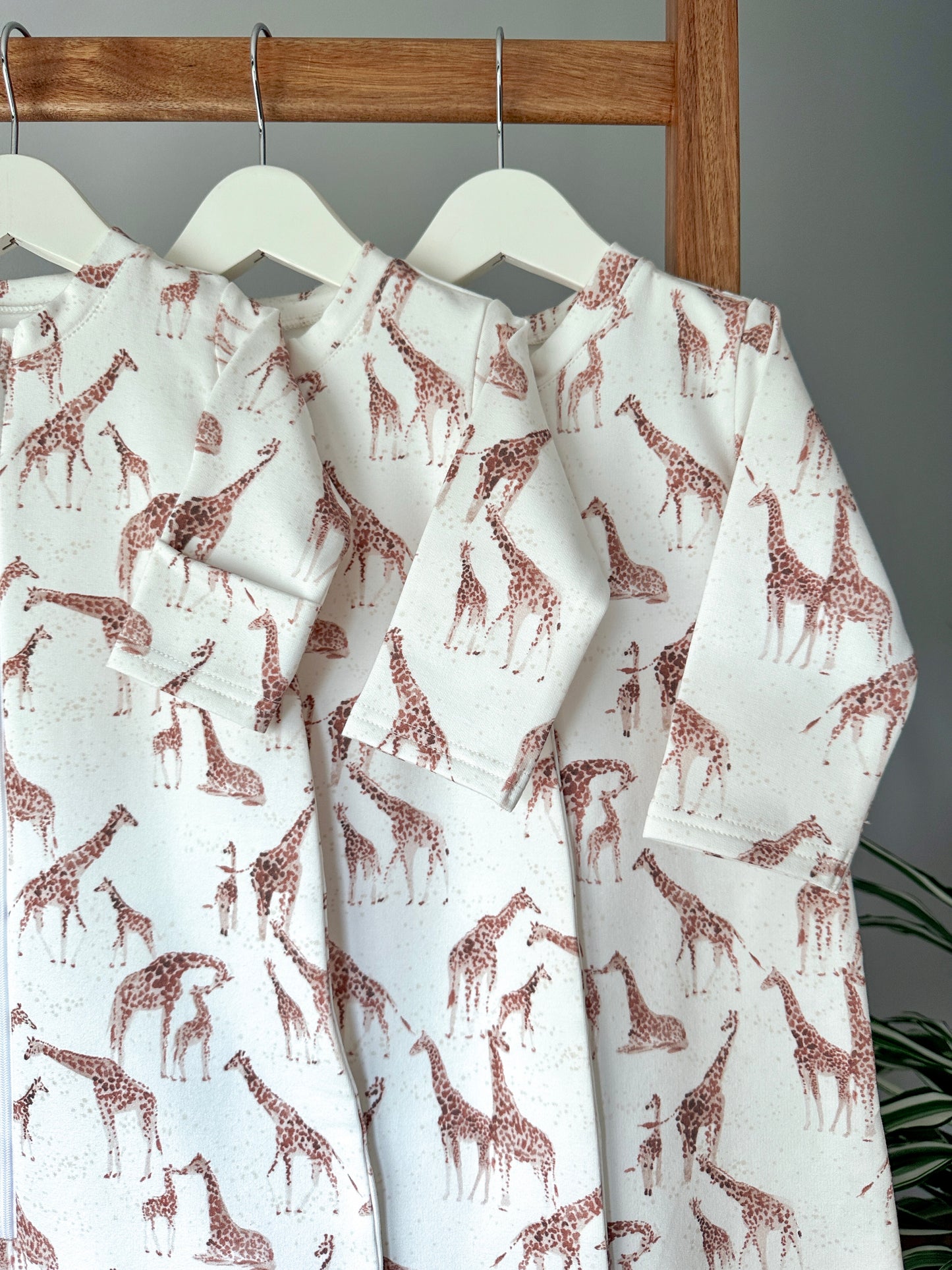 Warm baby sleeping bag with Giraffes