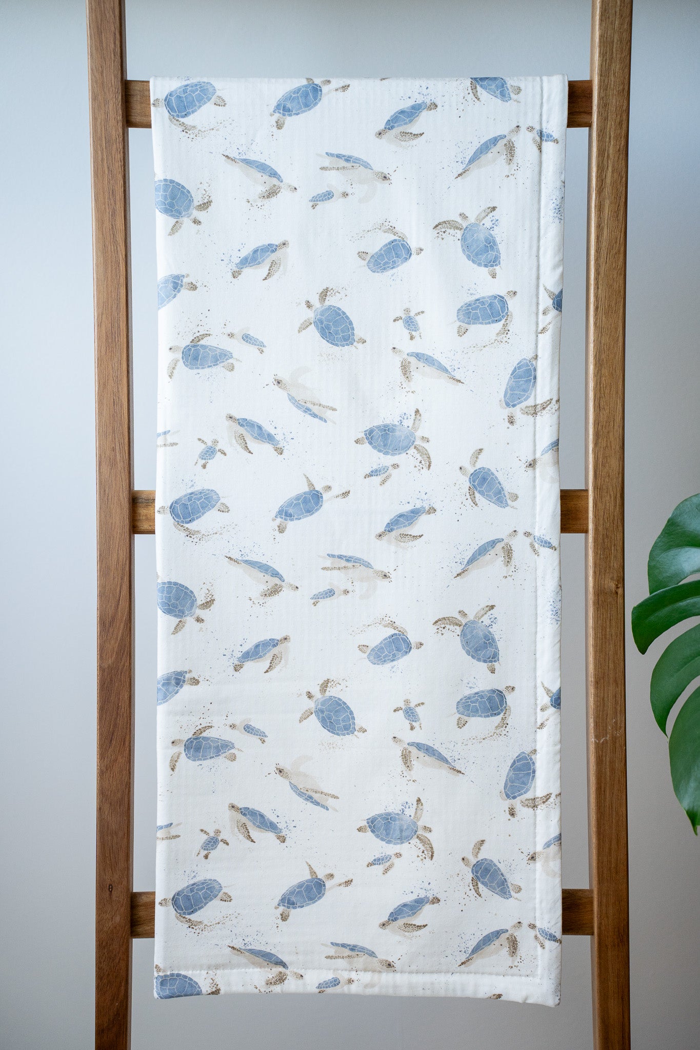 Baby Set Blue Turtles with Waffle Blanket