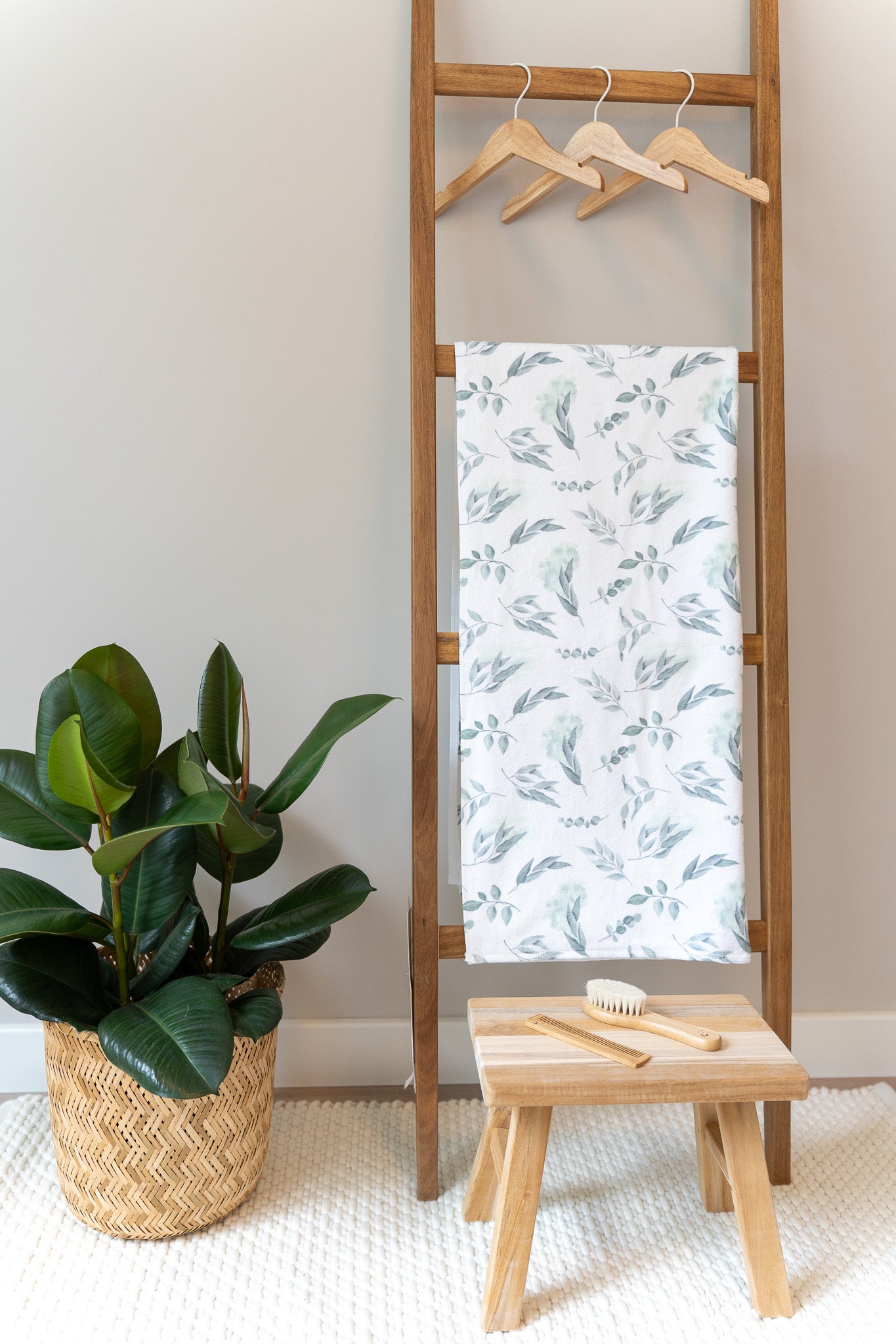 Eco towel with eucalyptus