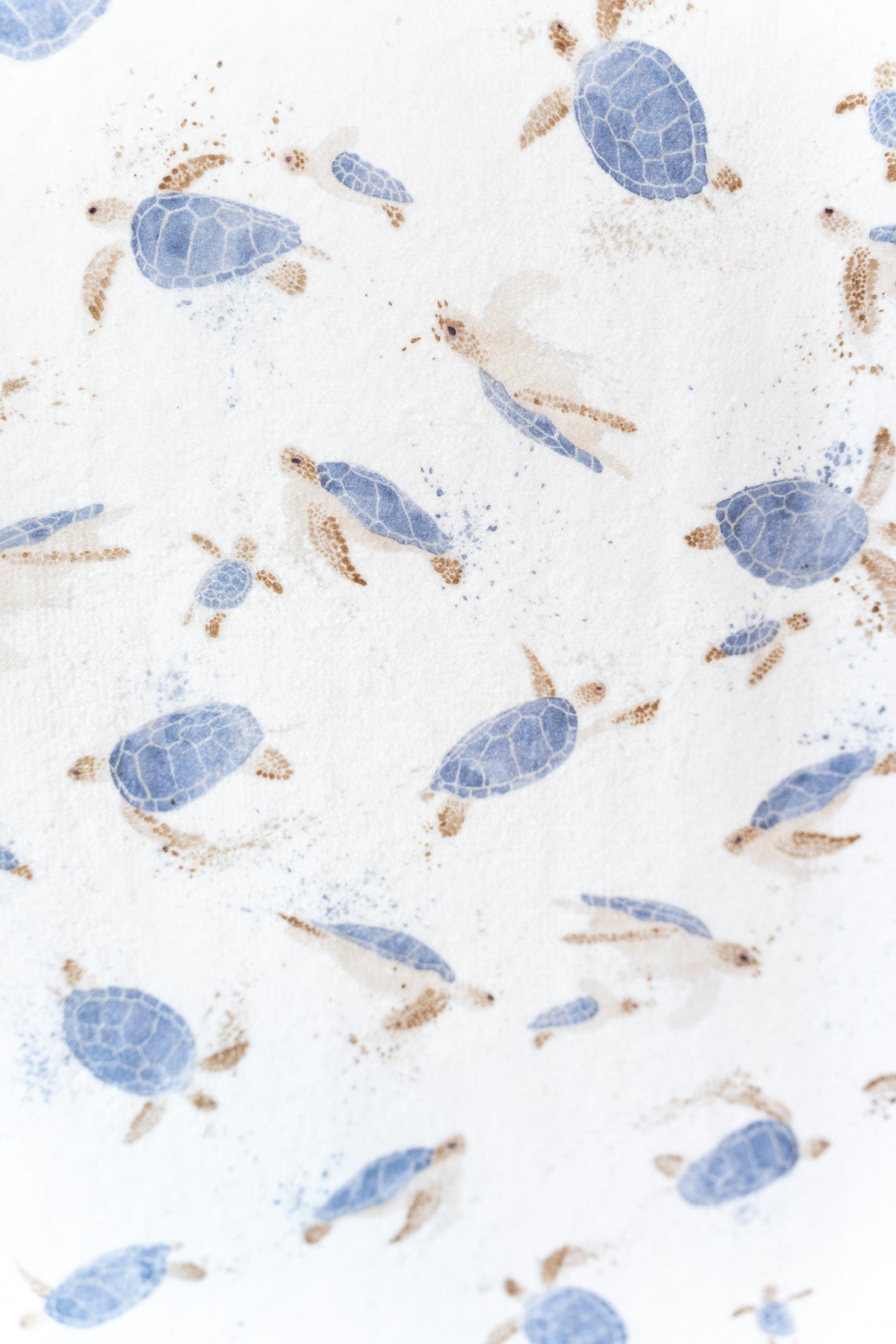 Eco towel with blue turtles
