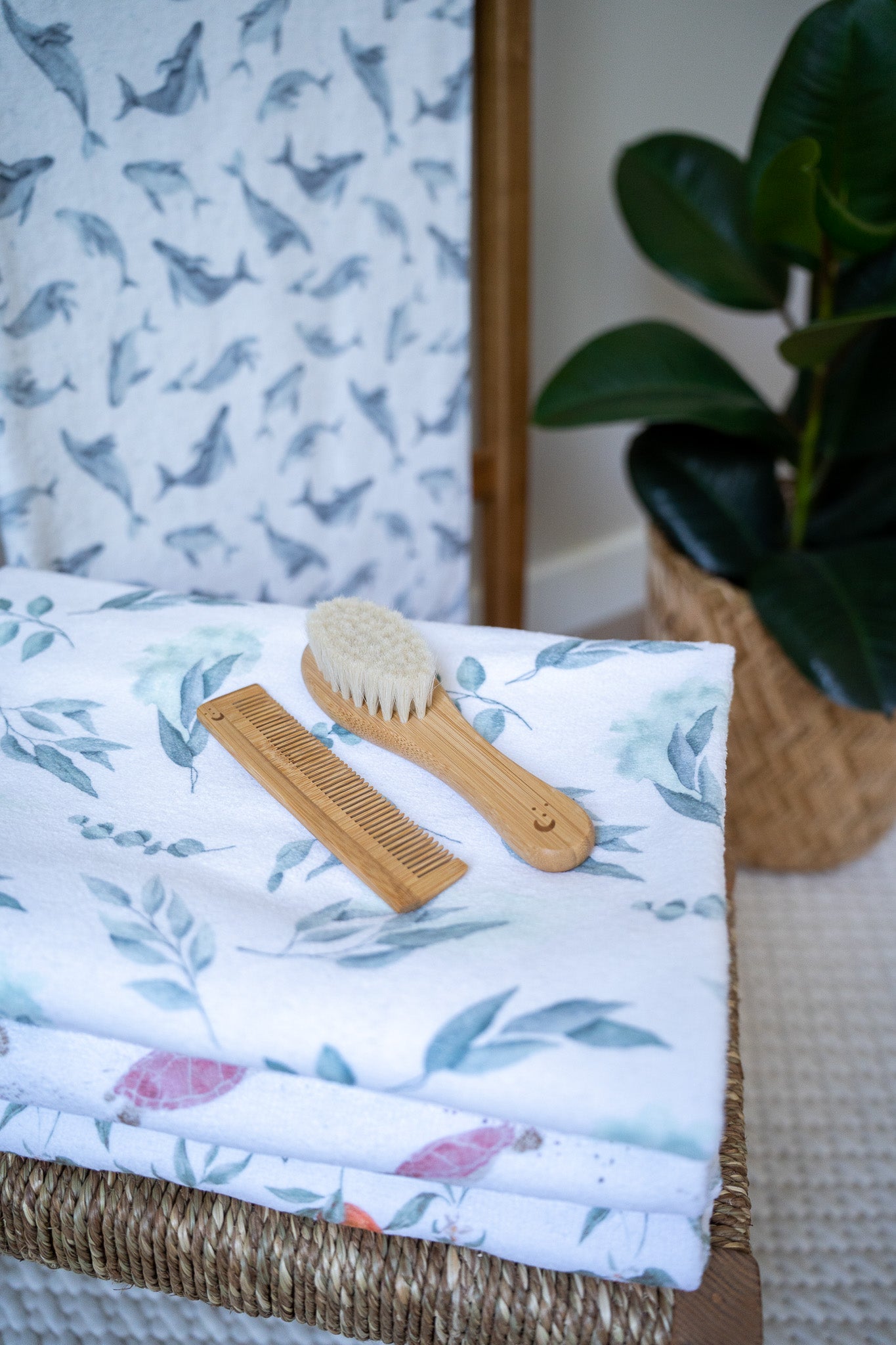 Eco towel with eucalyptus