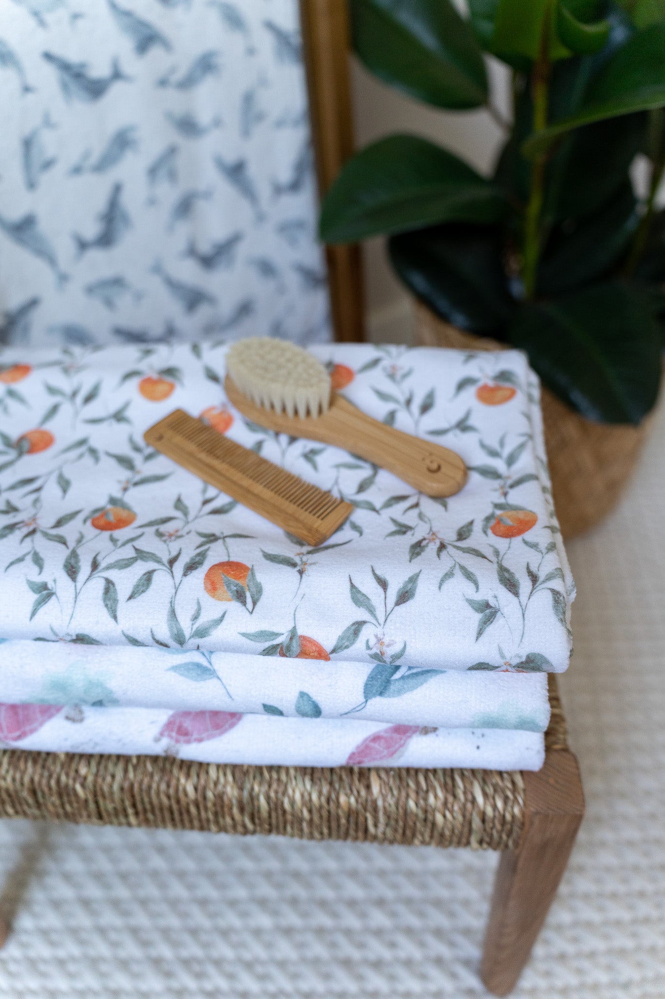 Eco towel with oranges