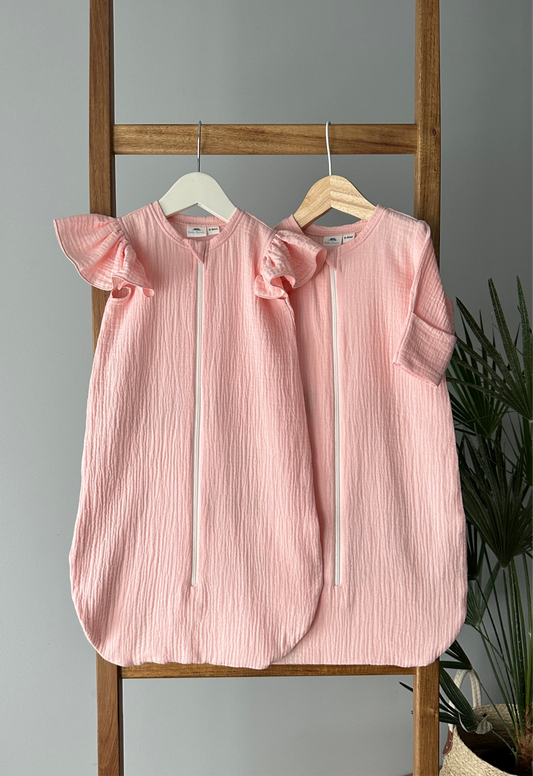 Muslin Sleeping Bag Pink mood (2 options)