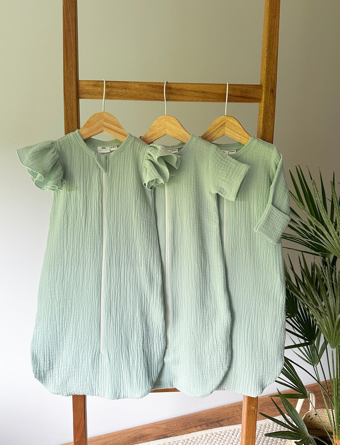 Muslin Sleeping Bag Eucalyptus (3 options)