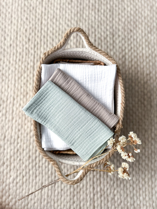 Set of 3 muslin cloths