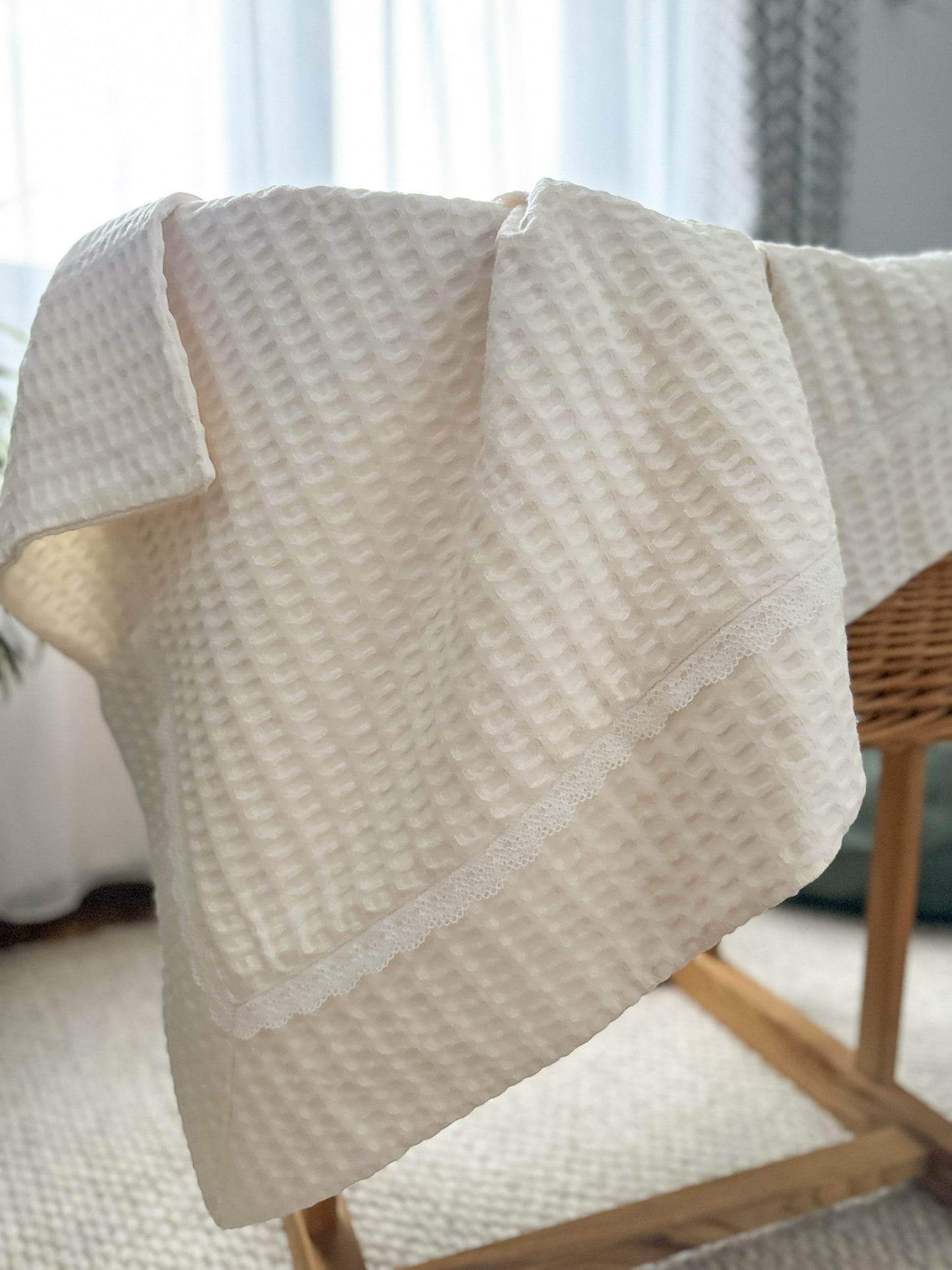 Baby waffle blanket