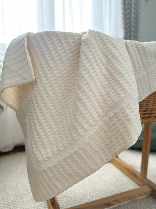 Baby waffle blanket