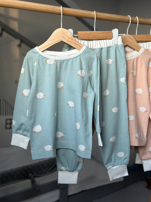 Eco cotton Pajama Sheep Blue