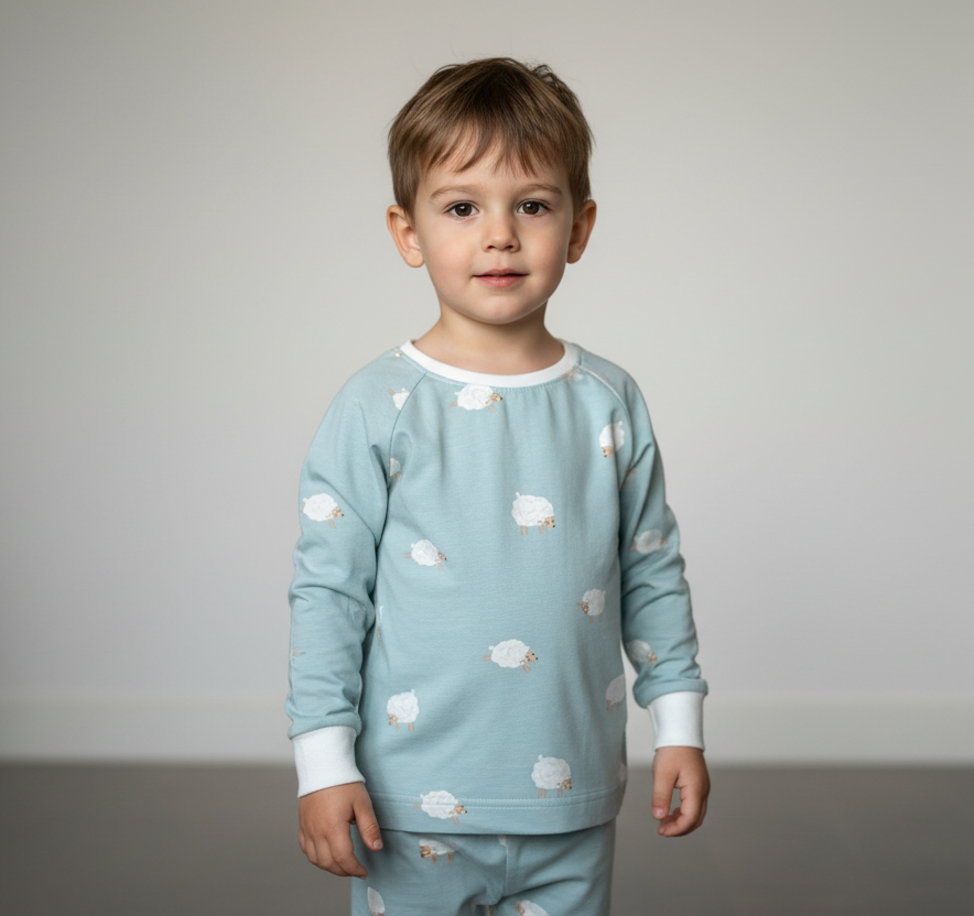 Eco cotton Pajama Sheep Blue