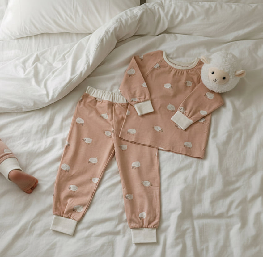 Eco cotton Pajama Sheep Pink
