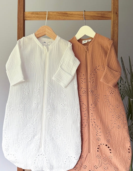 Muslin Broderie Sleeping Bag (2 options)