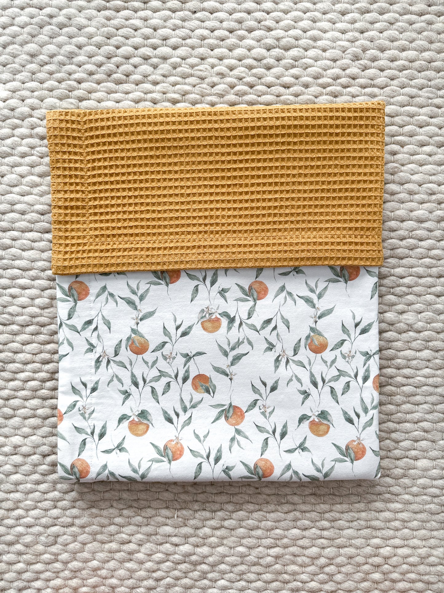 Baby waffle blanket with Oranges