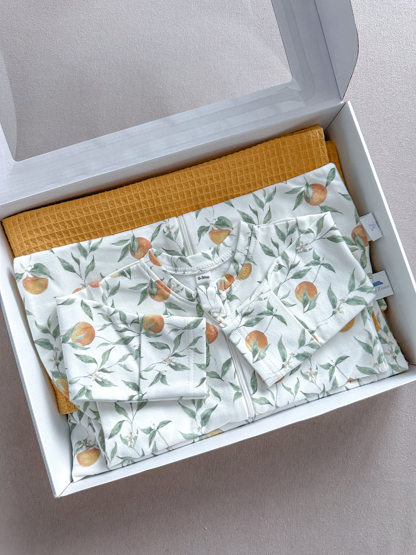 Mini Warm Set Oranges with Waffle Blanket