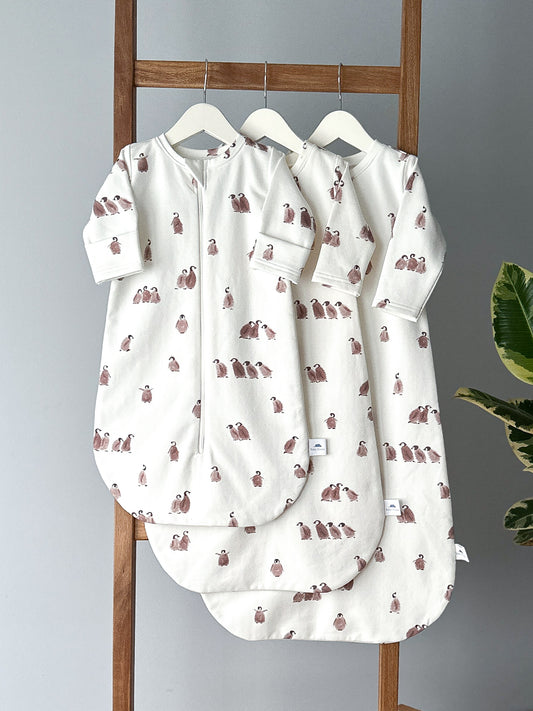 Warm baby sleeping bag with Penguins
