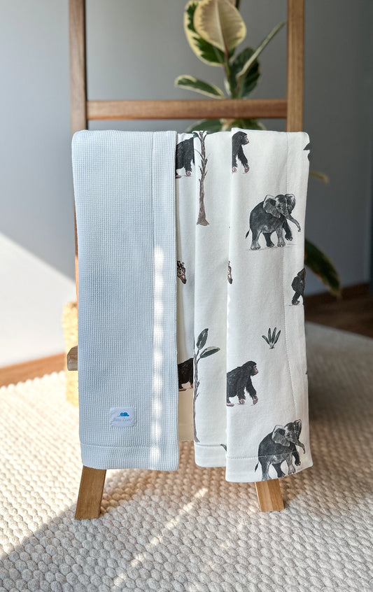 Baby waffle blanket Jungle