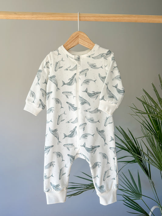 Romper with Whales