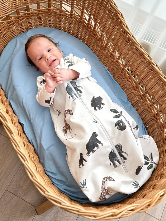 Warm baby sleeping bag Jungle (4 sizes, 0-18months)