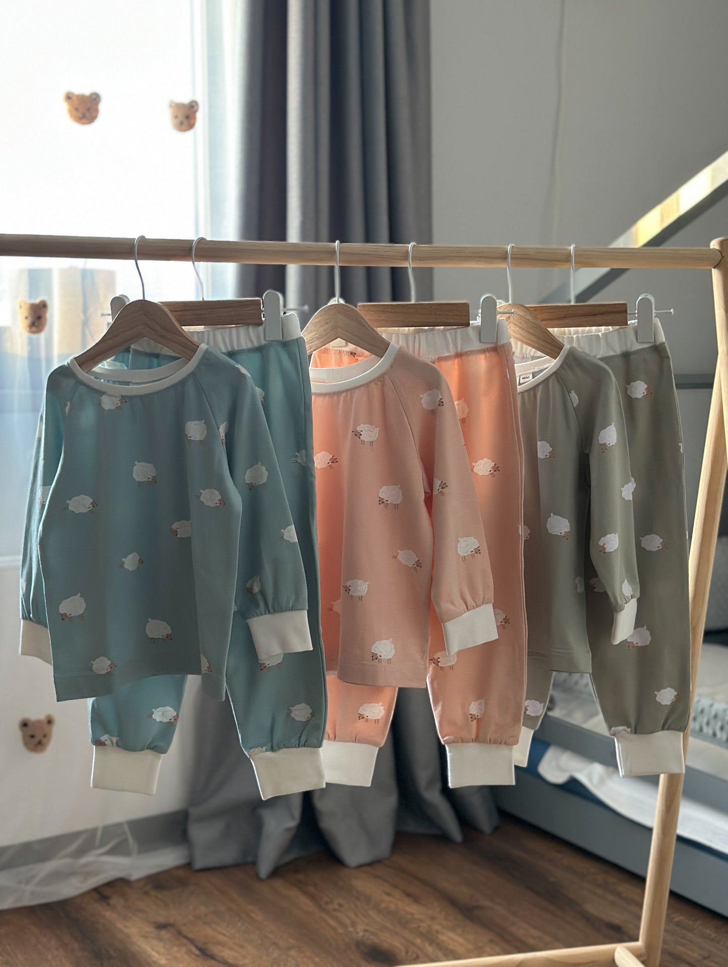 Eco cotton Pajama Sheep Pink