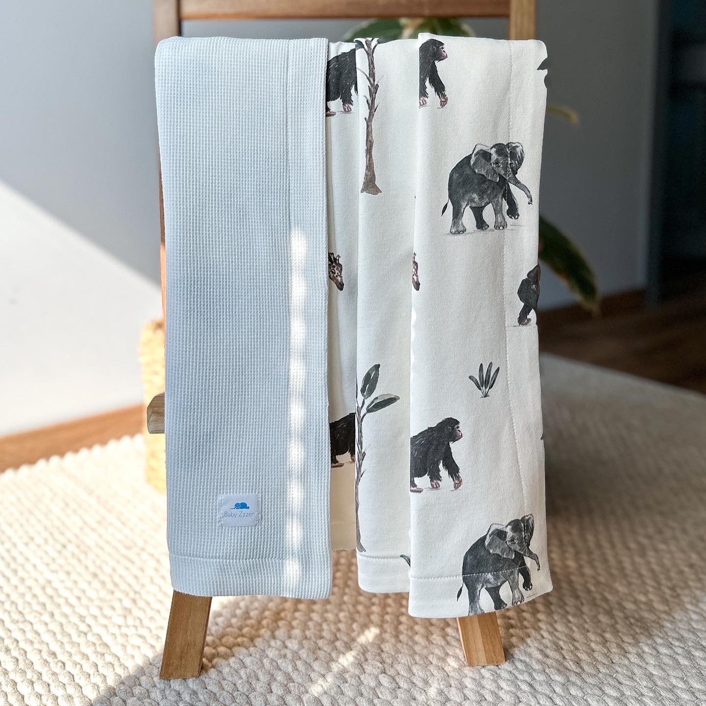 Baby Set Jungle with Waffle Blanket