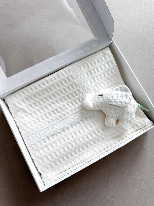 Mini Gift Set Waffle Blanket