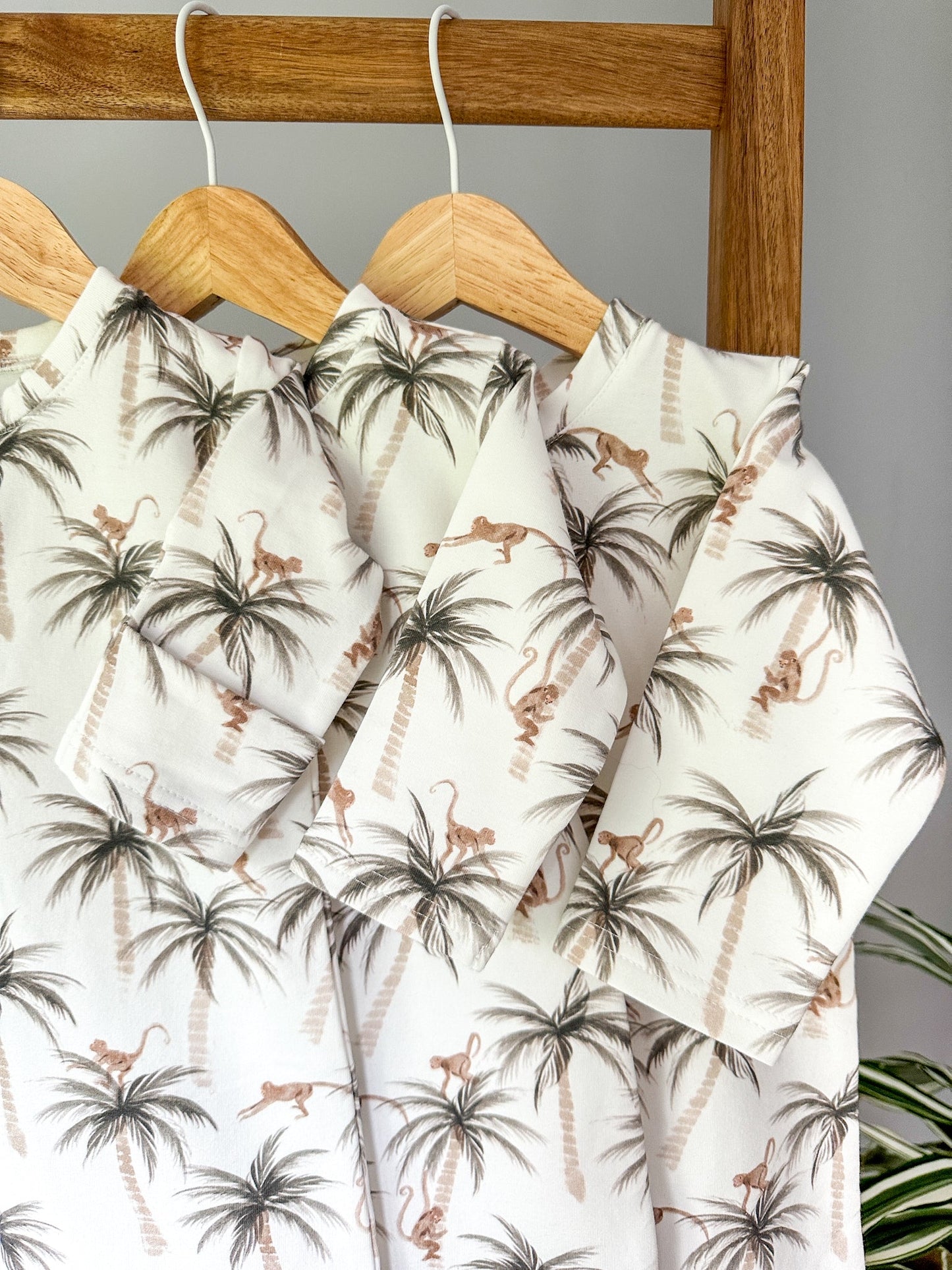 Warm baby sleeping bag  with Palms & Monkeys