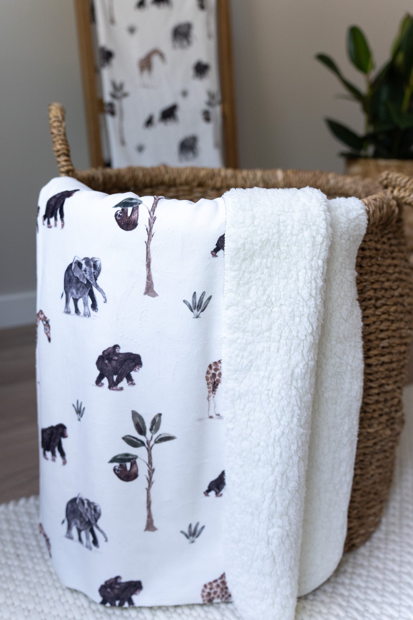 Wooly teddy blanket Jungle