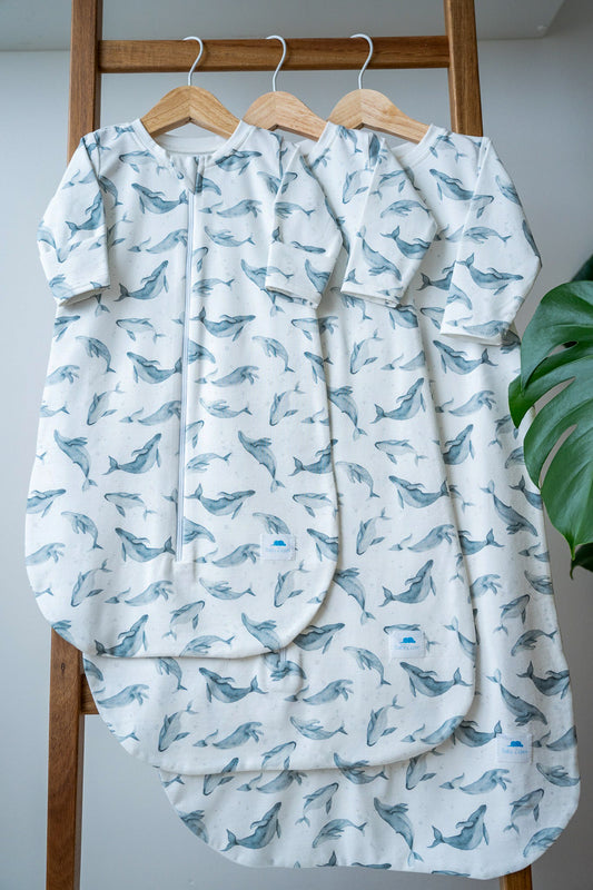 Baby Sleeping Bag with Whales