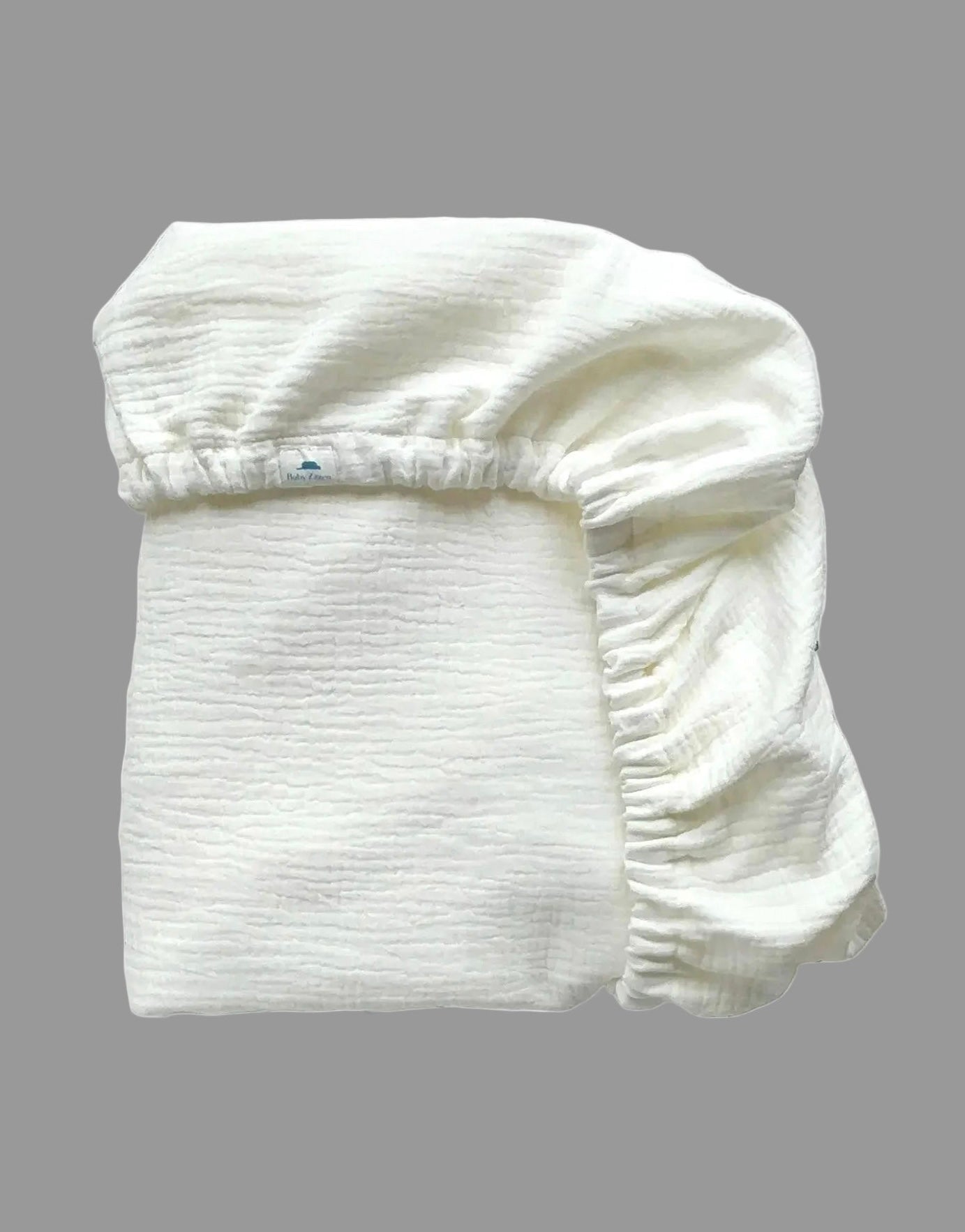 Off-White Eco Muslin Fitted Sheet