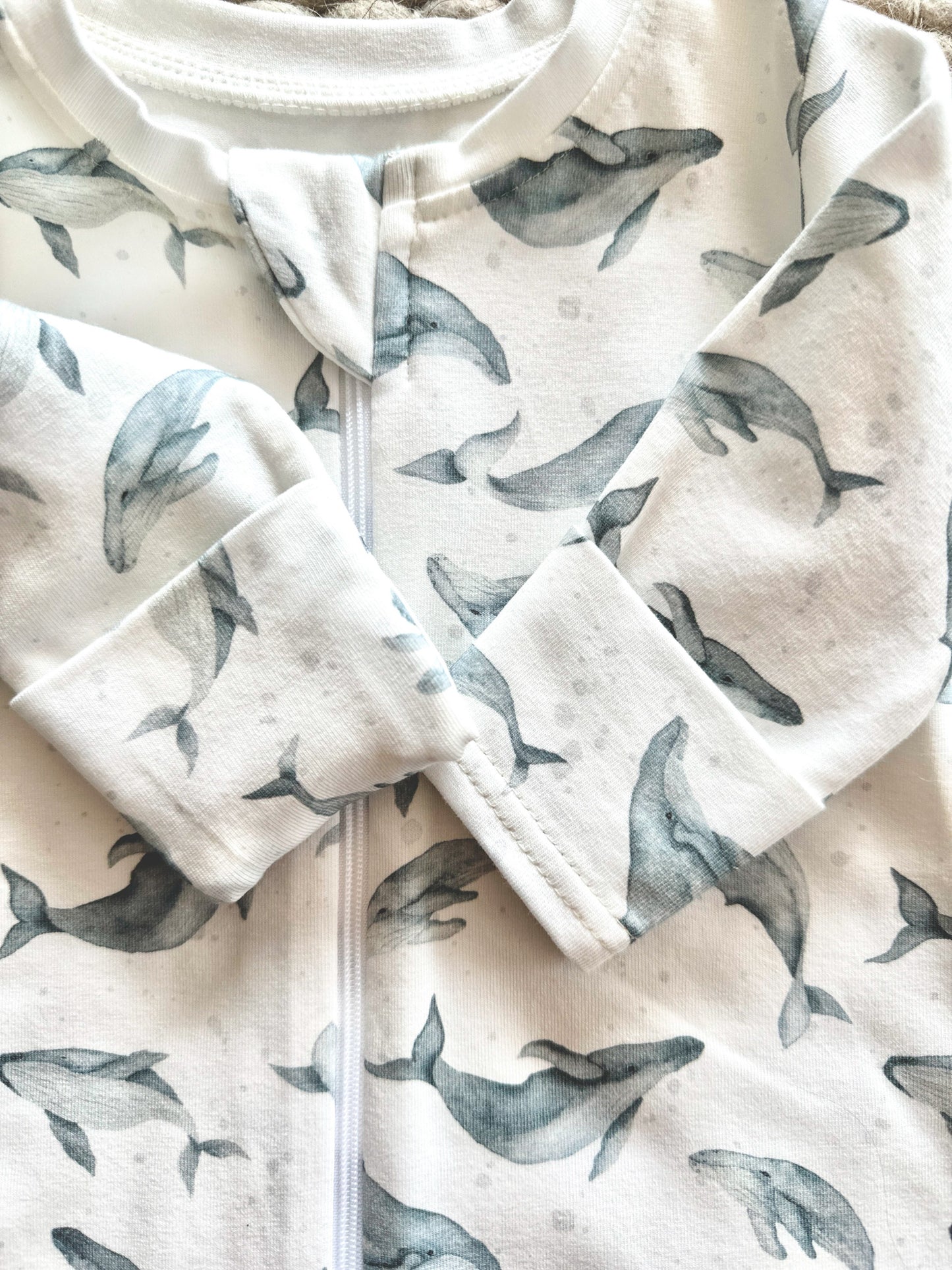 Baby Sleeping Bag with Whales