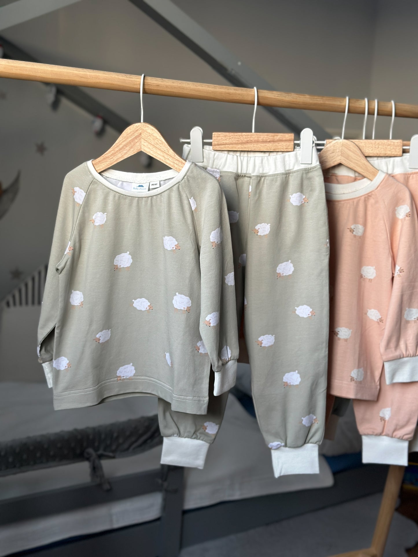 Eco cotton Pajama Sheep Sage