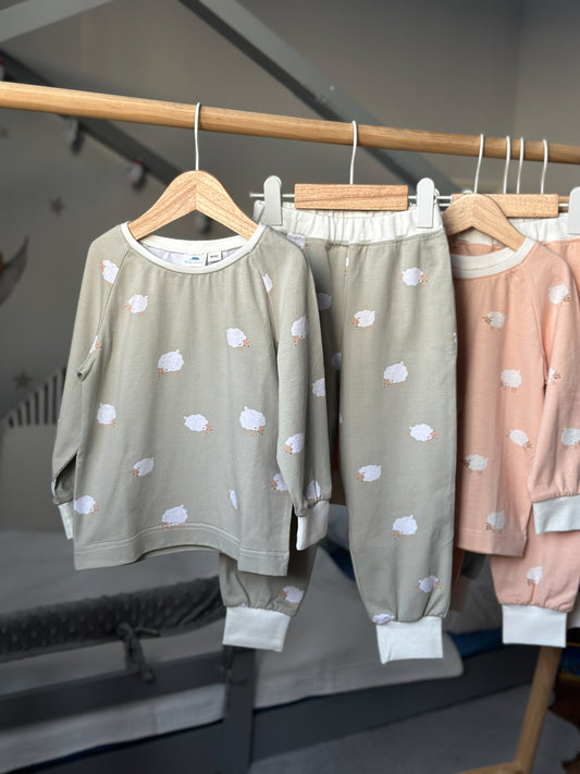 Eco cotton Pajama Sheep Sage