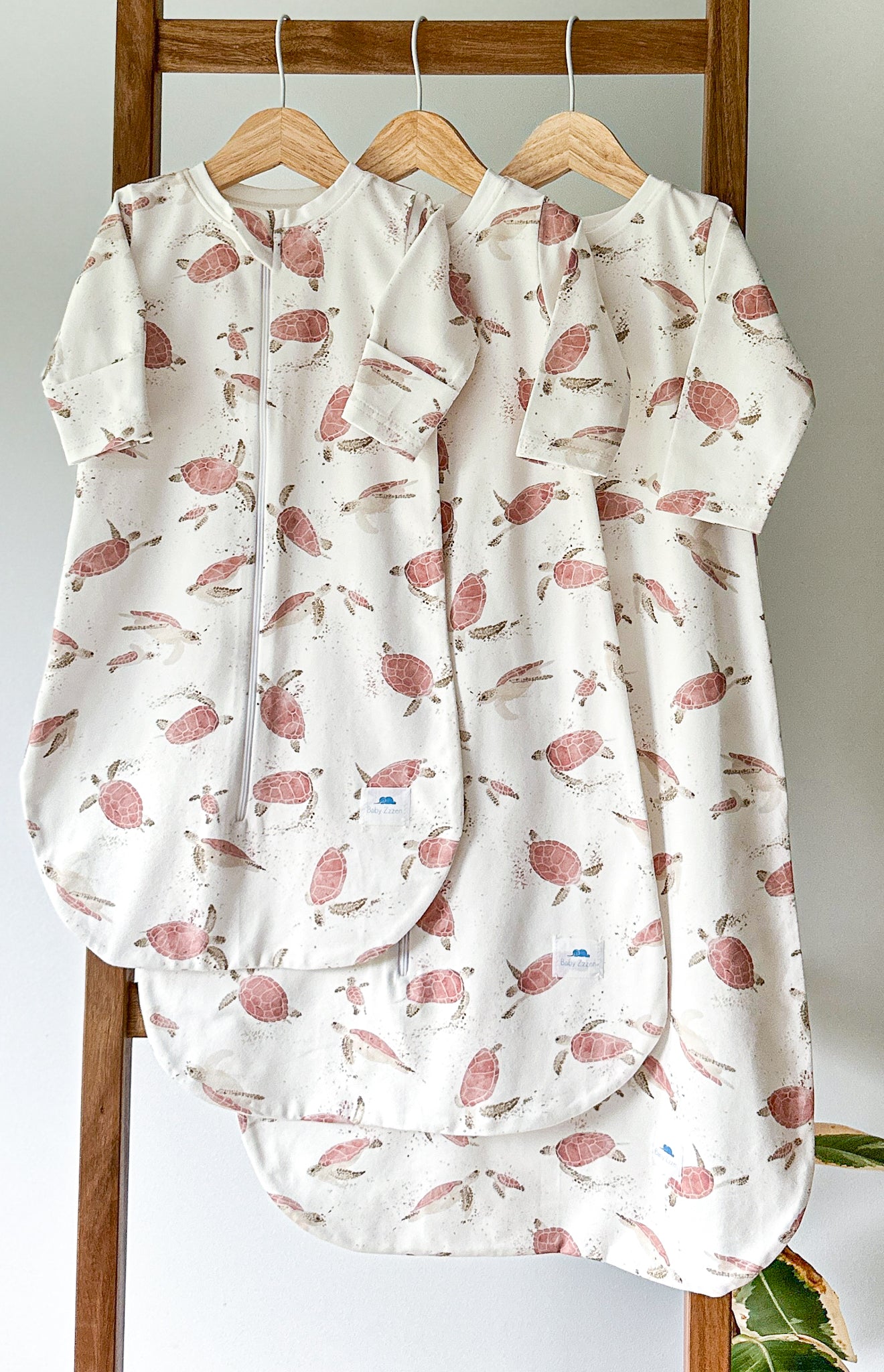 Baby Sleeping Bag with pink Turtles