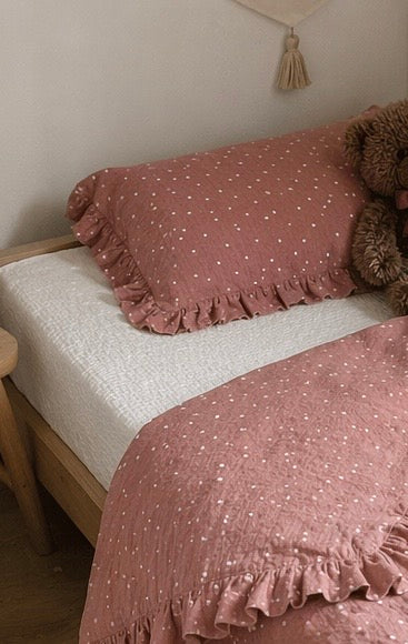 Off-White Eco Muslin Fitted Sheet