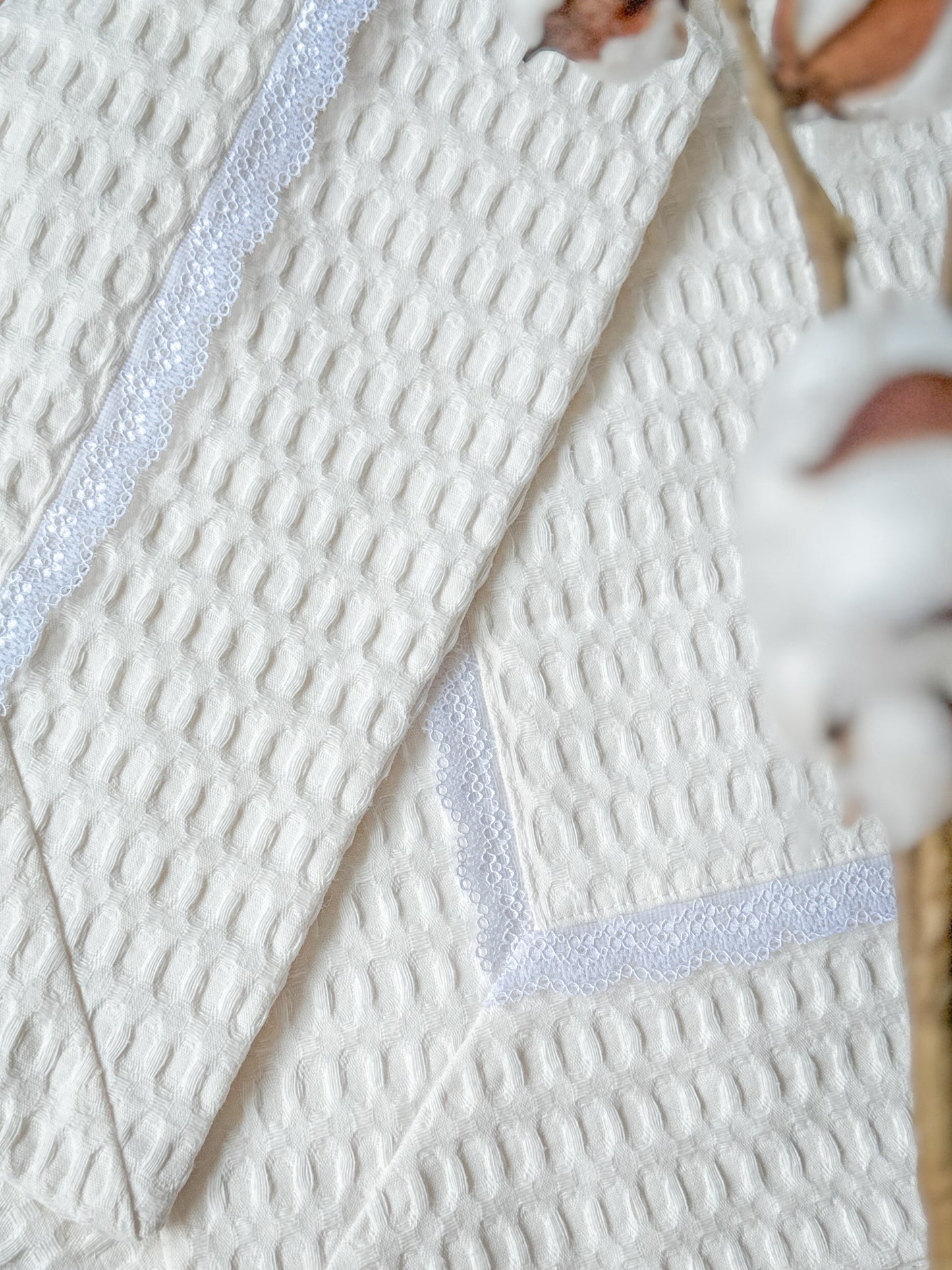 Baby waffle blanket