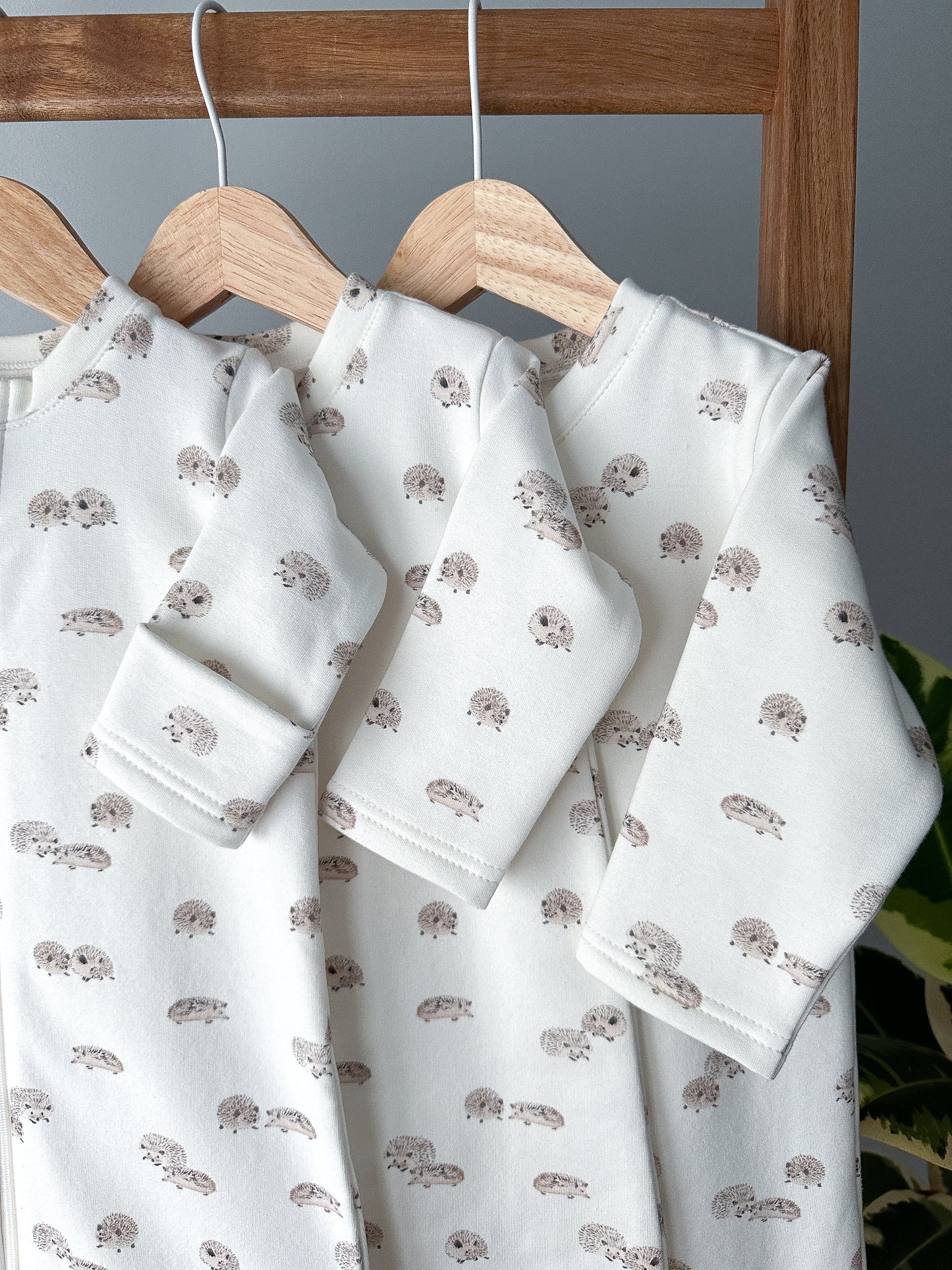 Warm baby sleeping bag with Hedgehogs