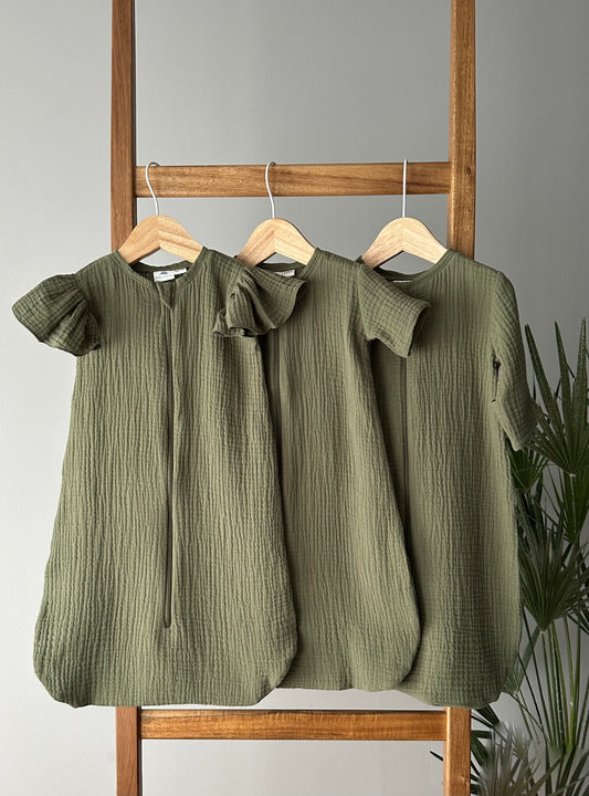 Muslin Sleeping Bag Olive garden (3 options)