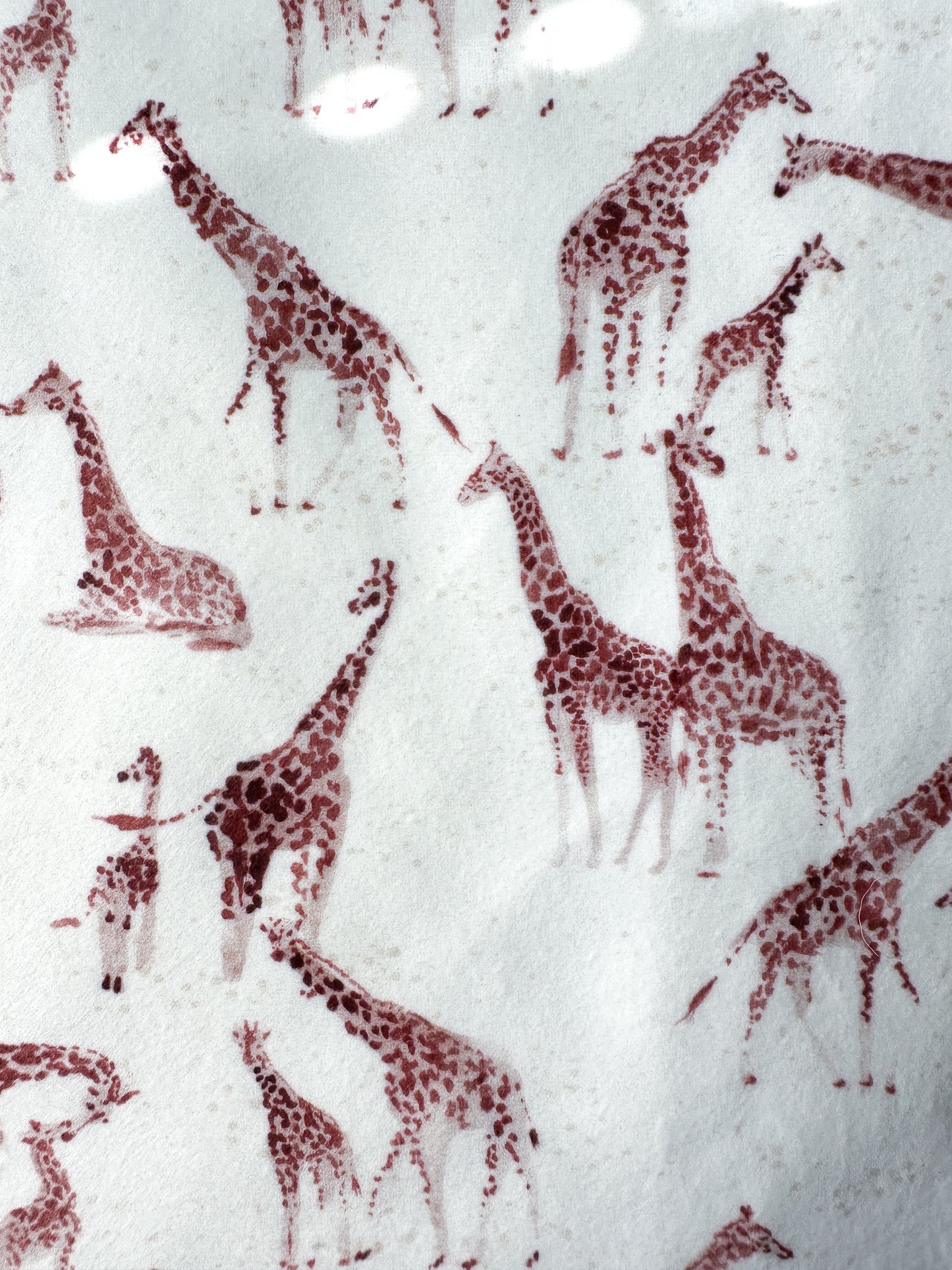 Wooly teddy blanket with Giraffes