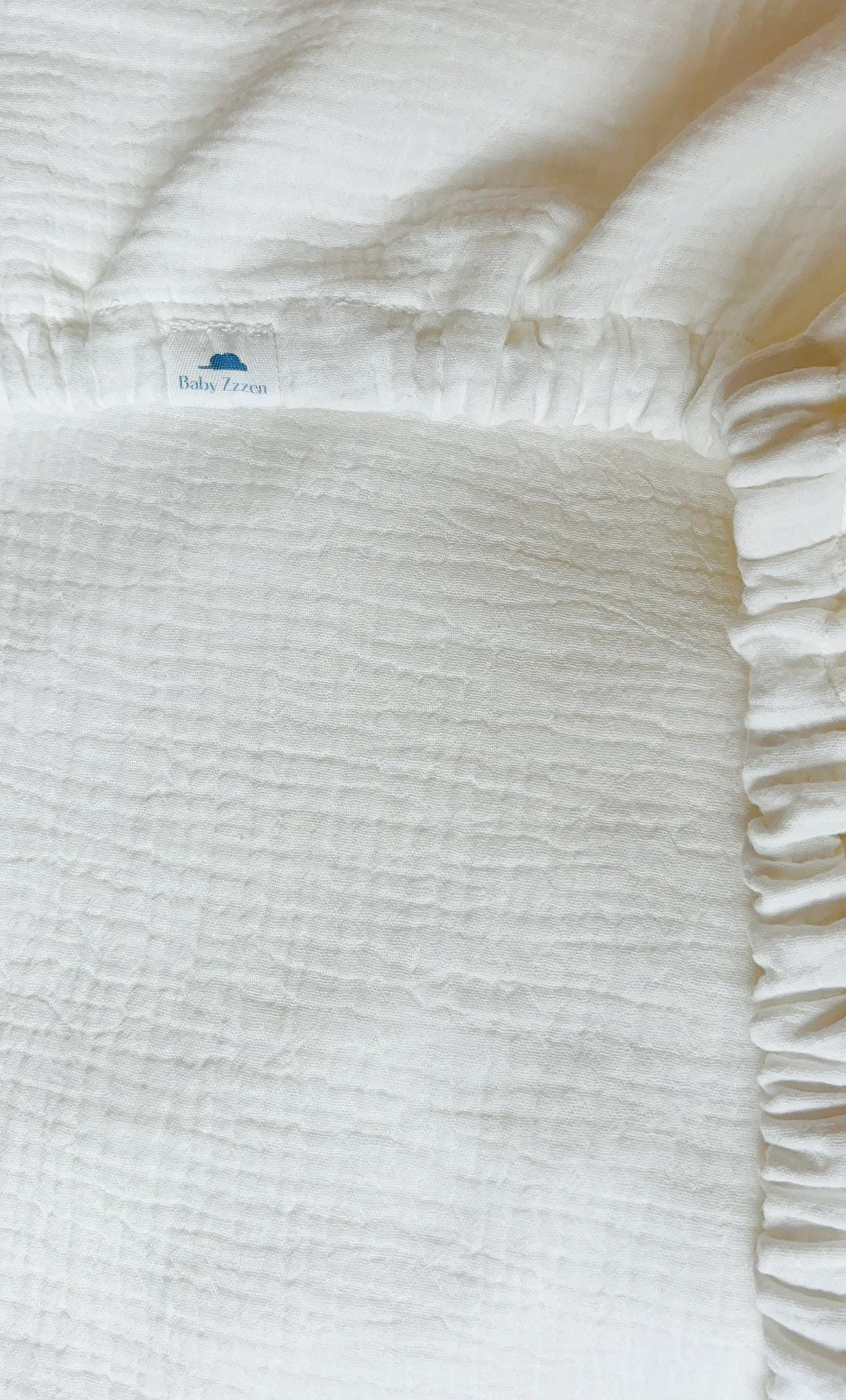 Off-White Eco Muslin Fitted Sheet